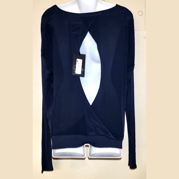 Chaser crossover open back silk top - Picture 3 of 5